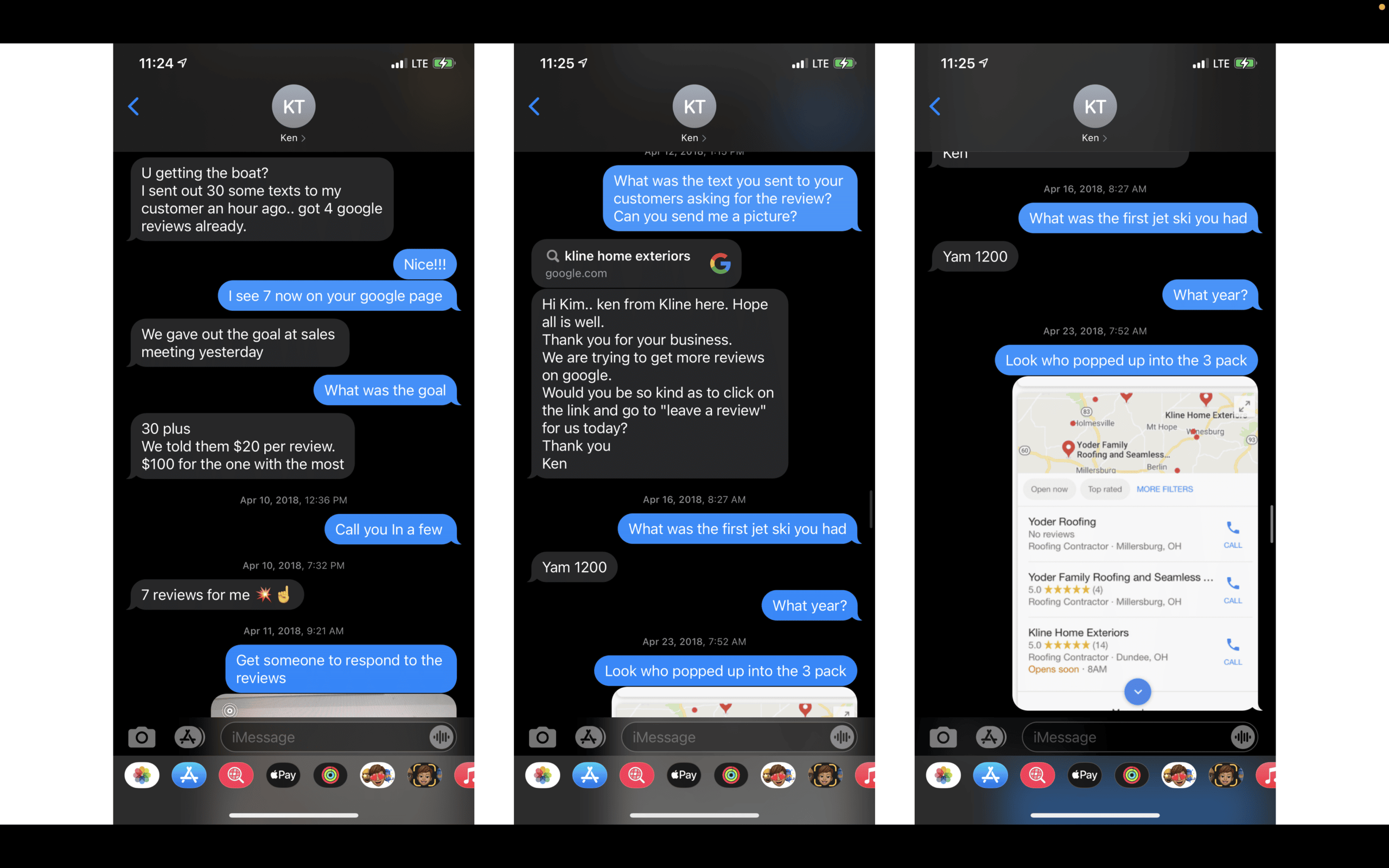 Review Onboarding Call SMS