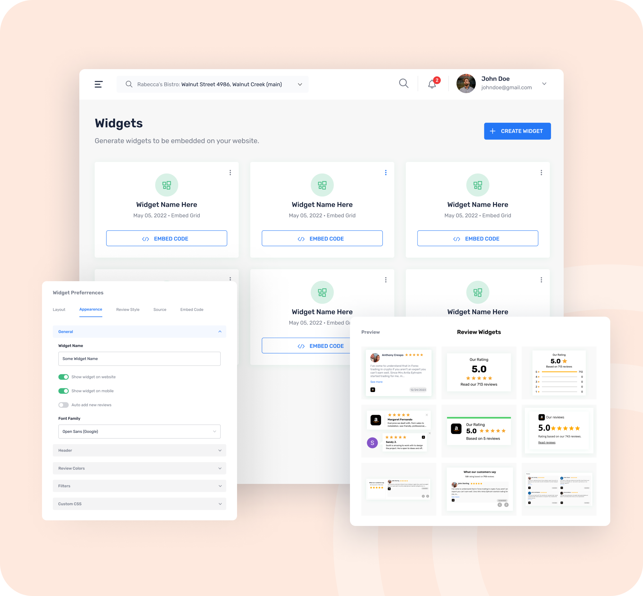 Create Your Widget Amazon
