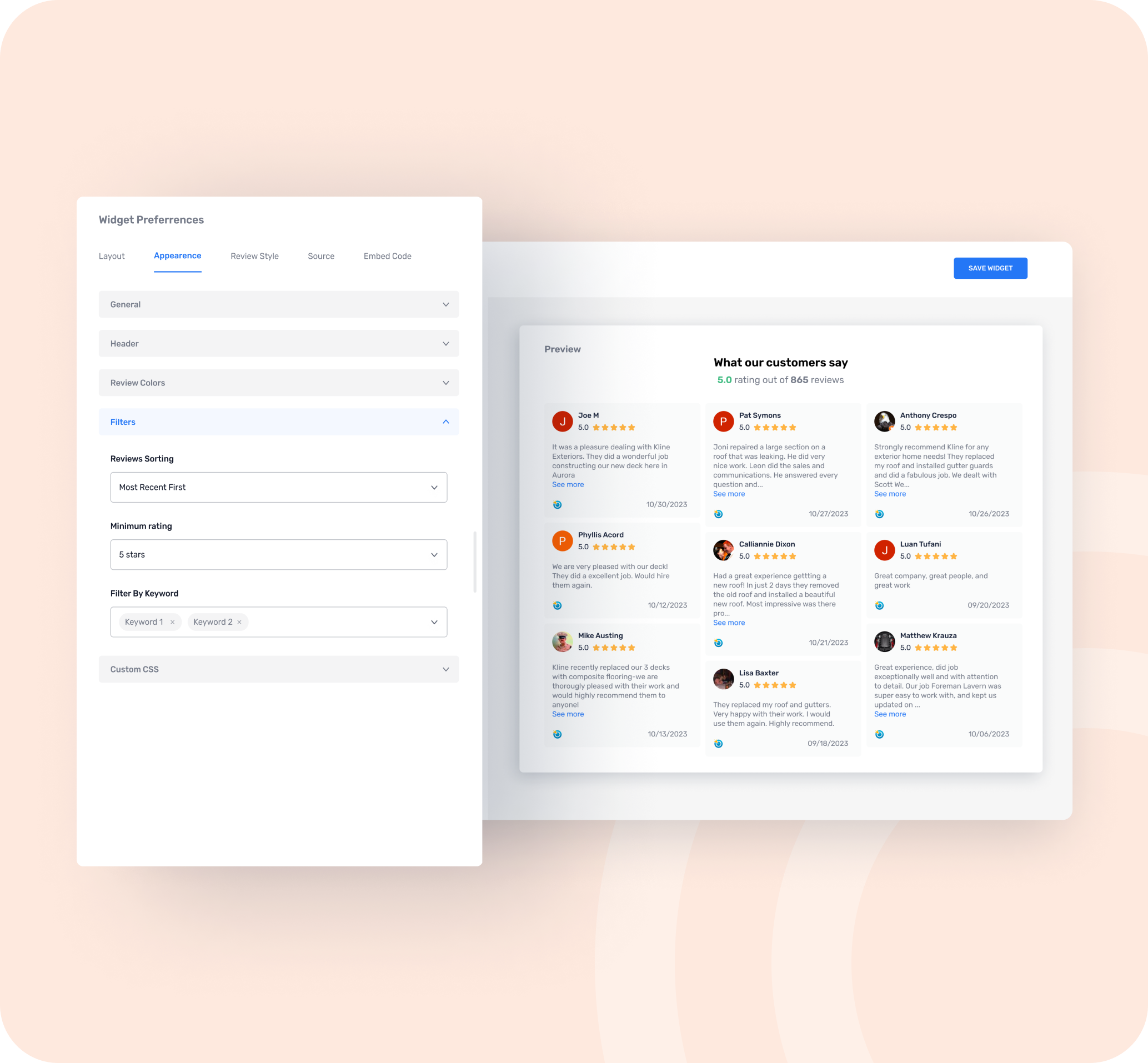 Customize Your Filters CitySearch