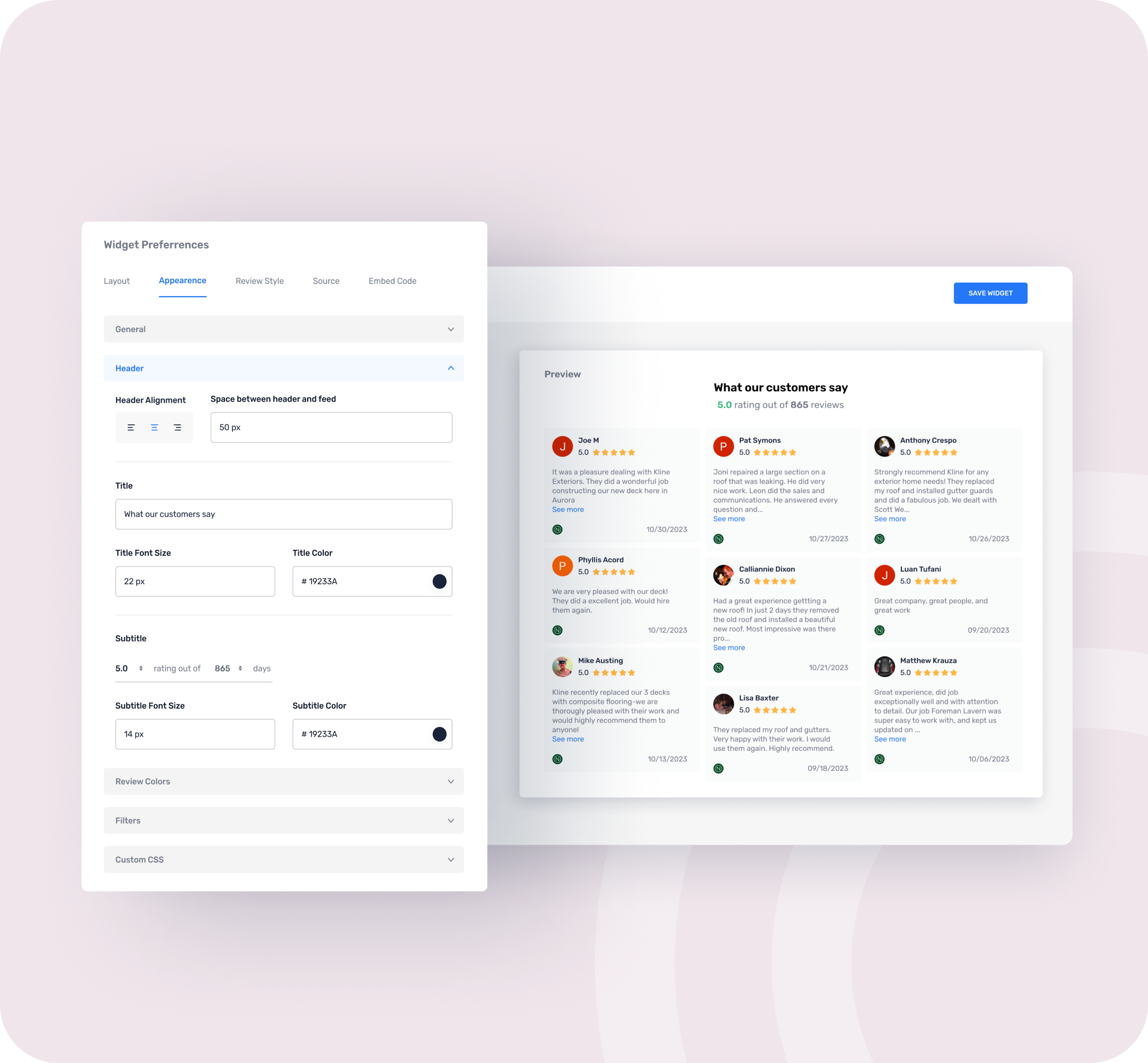 Customize Your Header Niche