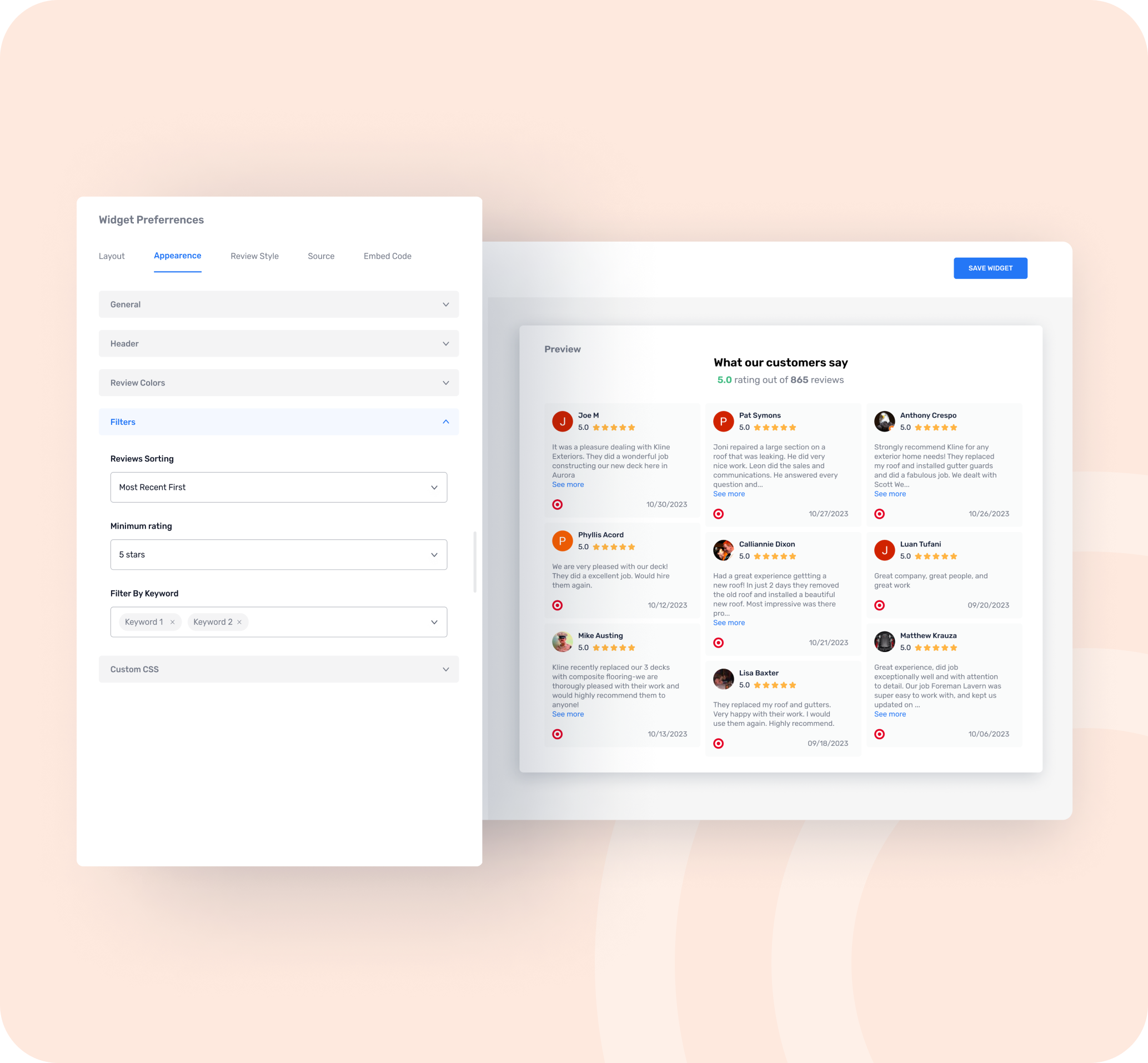 Customize Your Filters Target