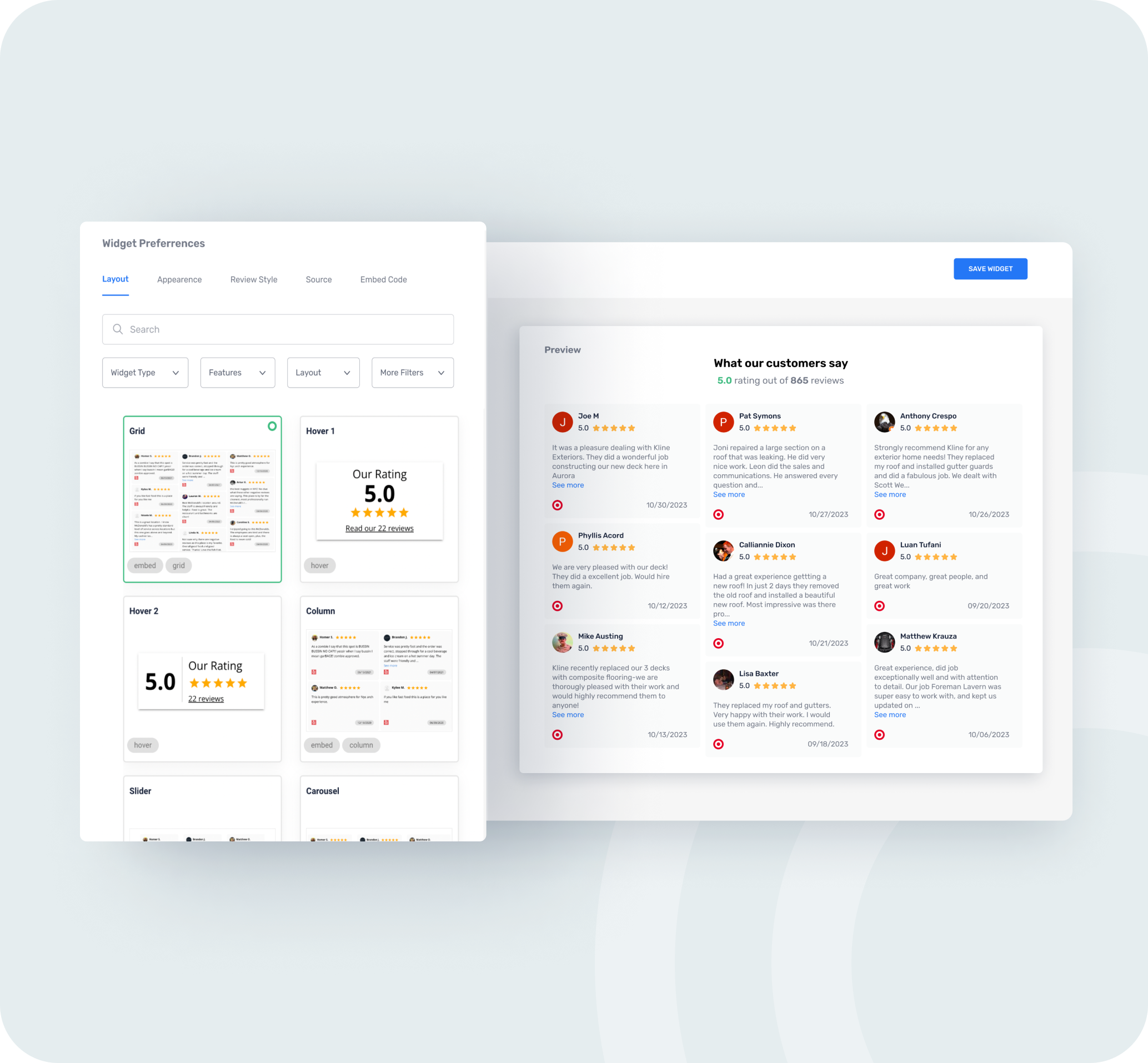 Customize Your Layout Target