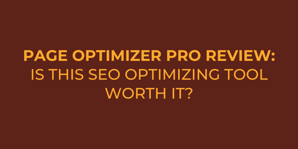 Page Optimizer Pro Review
