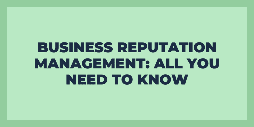 buisiness reputation manager