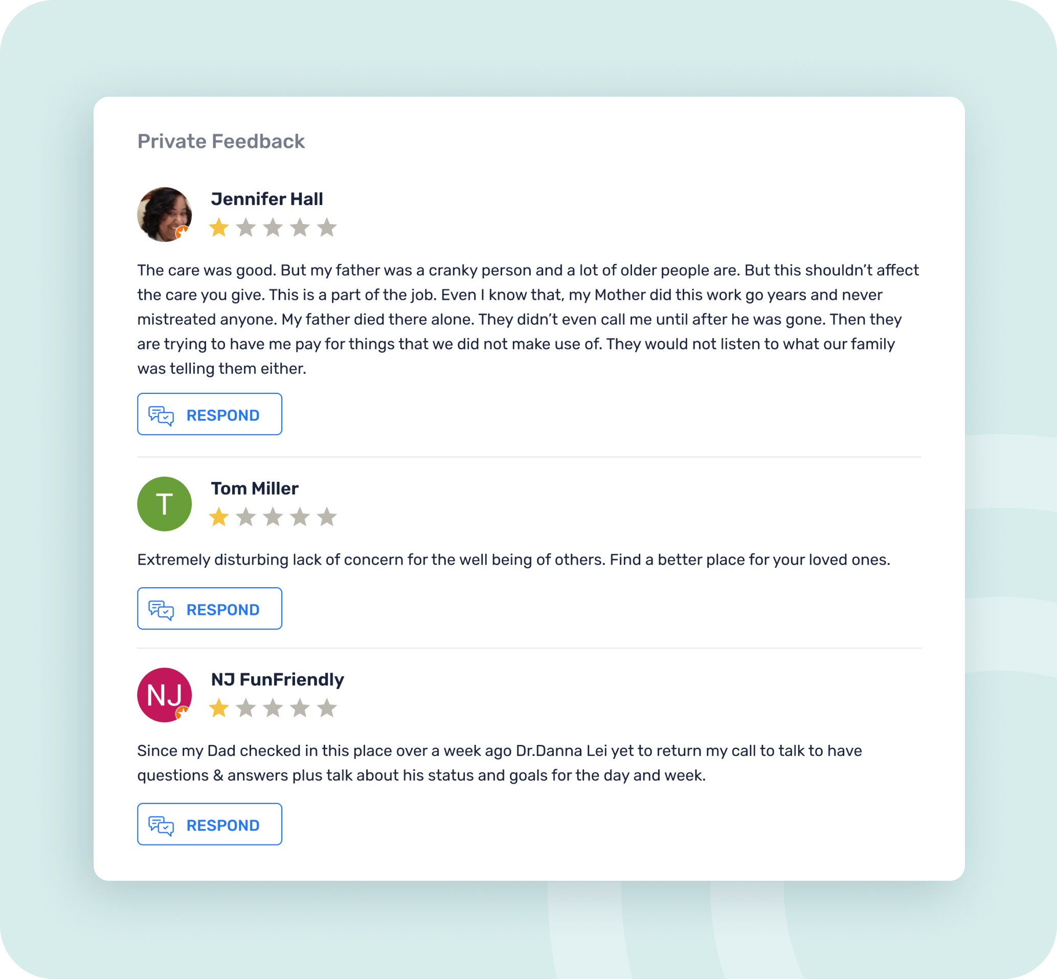 Negative reviews
