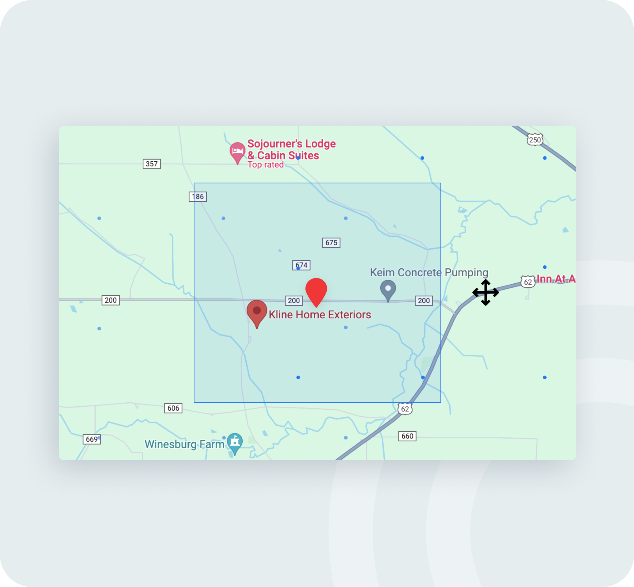 drag and drop location