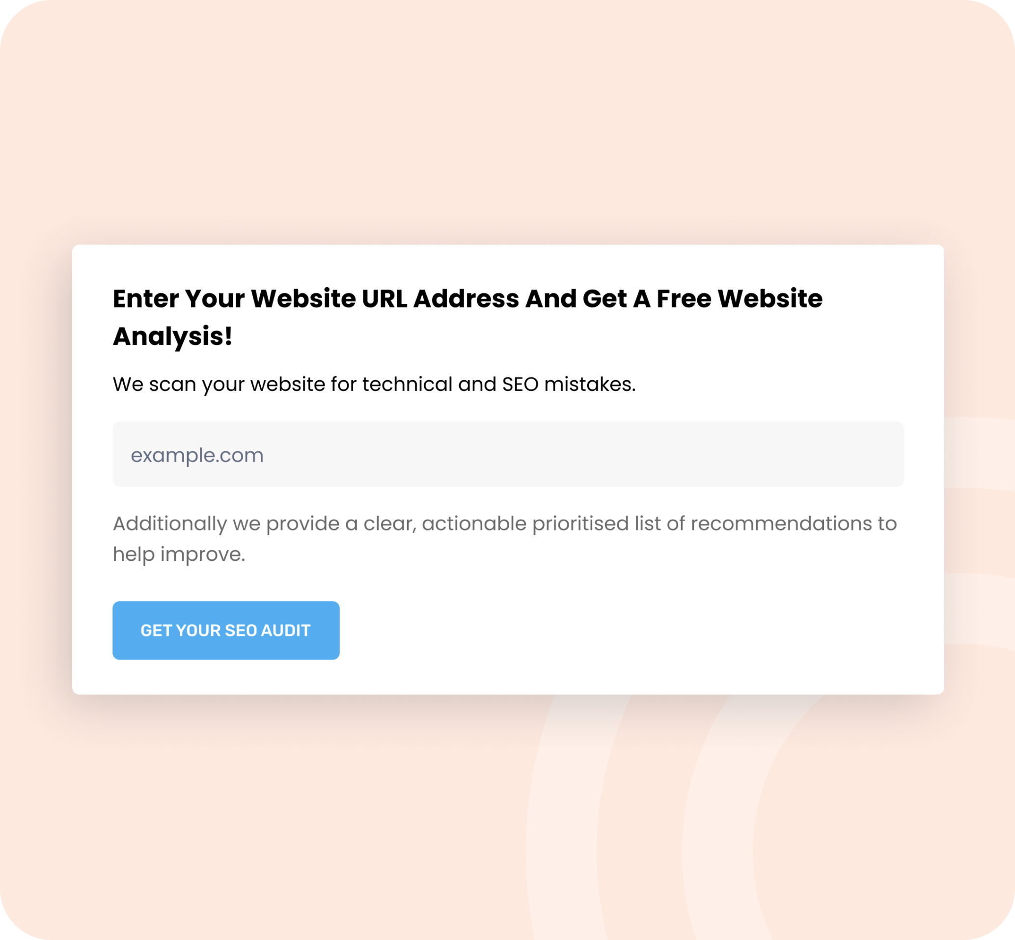 seo audit widget